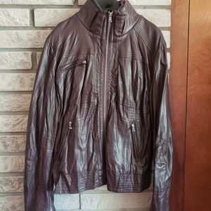Brown Kismet Faux Leather Jacket